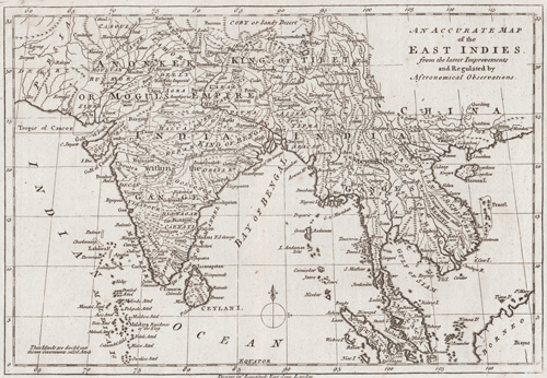 An Accurate Map of the East Indies from the Latest Improvements and Regulated by Astronomical Observations 1790